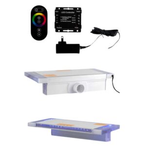 Cascada LED con control remoto, controlador y transformador de 36" de ancho y labio de 6"