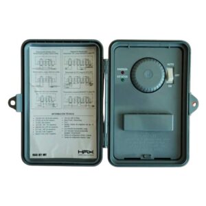 Temporizador digital programable 120/240V con gabinete de plástico y switch de encendido