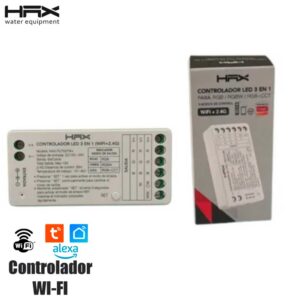 Controlador WIFI control por voz y sincronización con música para iluminación DC